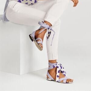 Cabi Watercolor Tie Up Sandals